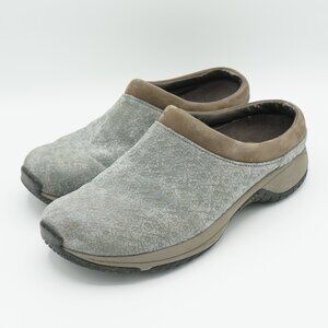 Merrell Oncore Groove Floral Smokey Blue Slip On Mules Women's Size 8